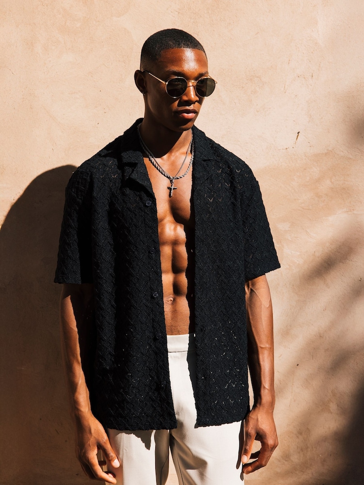 MAUVAIS Black Moreno Crochet Shirt - Image 2 of 6