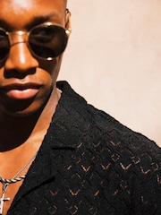 MAUVAIS Black Moreno Crochet Shirt - Image 4 of 6