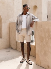 MAUVAIS Brown Johona Long Sleeve Stripe Shirt - Image 3 of 6