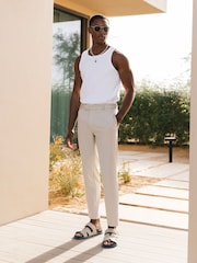 Natural - MAUVAIS Aster Tailored Stretch Trousers - Imagem 2 de 4