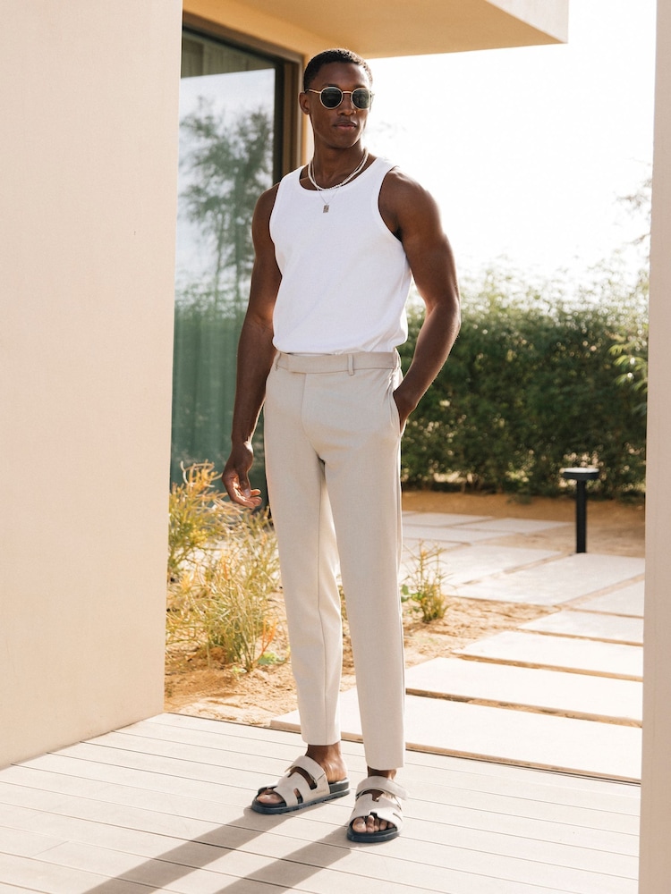 Natural - MAUVAIS Aster Tailored Stretch Trousers - Imagem 2 de 4