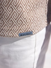 MAUVAIS Como Swirl Geo Jacquard Polo Shirt - صورة 6 من 6