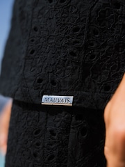 MAUVAIS Black Destino Relaxed Embroidered Shirt - Image 5 of 6