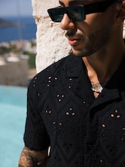 MAUVAIS Black Destino Relaxed Embroidered Shirt - Image 6 of 6