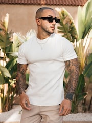 MAUVAIS White Cedro Textured T-Shirt - Image 1 of 4