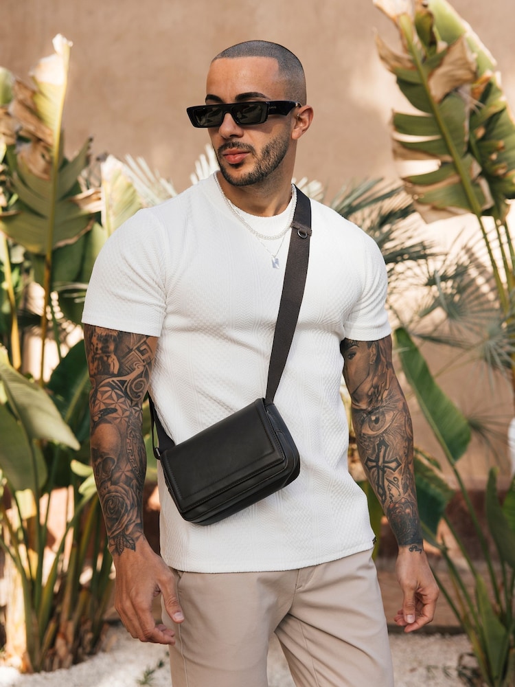 MAUVAIS White Cedro Textured T-Shirt - Image 2 of 4
