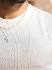 MAUVAIS White Cedro Textured T-Shirt - Image 4 of 4
