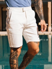 MAUVAIS White Beaufort Stretch Chino Shorts - Image 1 of 4