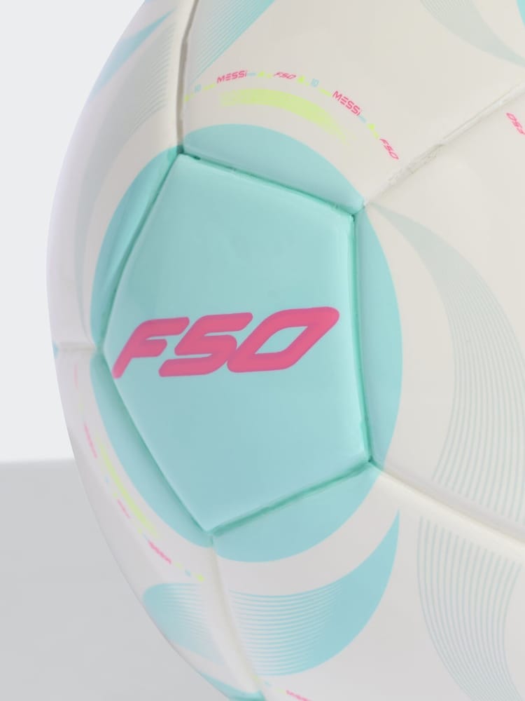 adidas White/Blue Messi Mini Football - Image 4 of 4 adidas White/Blue Messi Mini Football - Image 4 of 4