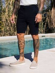 MAUVAIS Blue Beaufort Stretch Chino Shorts - Image 1 of 4