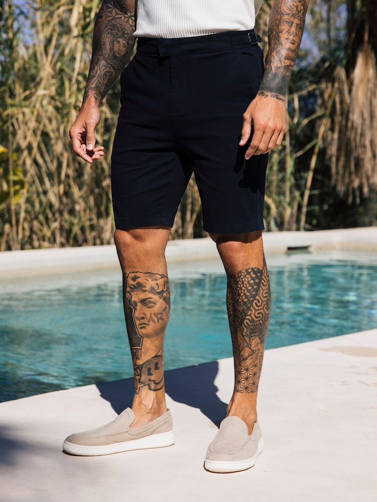 MAUVAIS Blue Beaufort Stretch Chino Shorts - Image 1 of 4