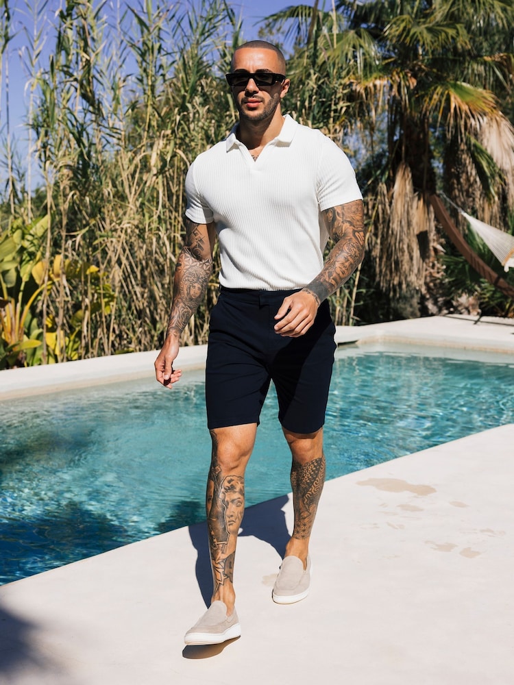 MAUVAIS Blue Beaufort Stretch Chino Shorts - Image 2 of 4