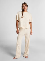Hunkemoller Subtle Jersey White Pyjamas Set - Image 1 of 4