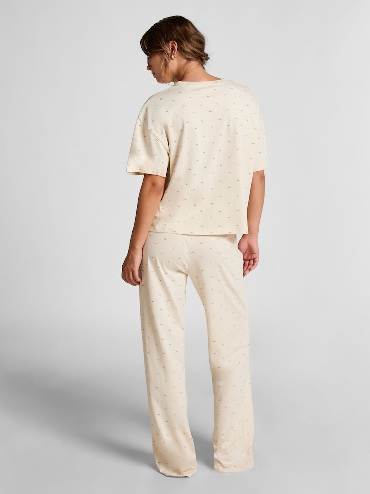 Hunkemoller Subtle Jersey White Pyjamas Set - Image 2 of 4 Hunkemoller Subtle Jersey White Pyjamas Set - Image 2 of 4