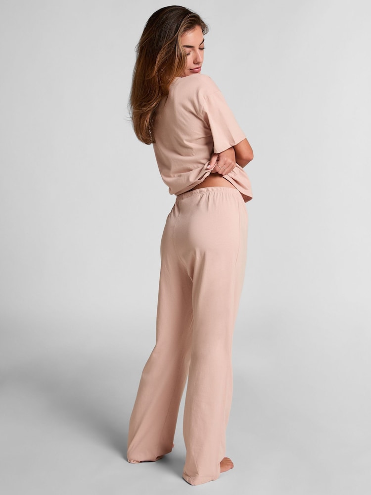 Hunkemoller Pink Subtle Jersey Pyjamas Set - Image 2 of 3
