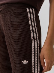 adidas Originals Brown Knitted Croched Firebird Trousers - Image 4 of 7