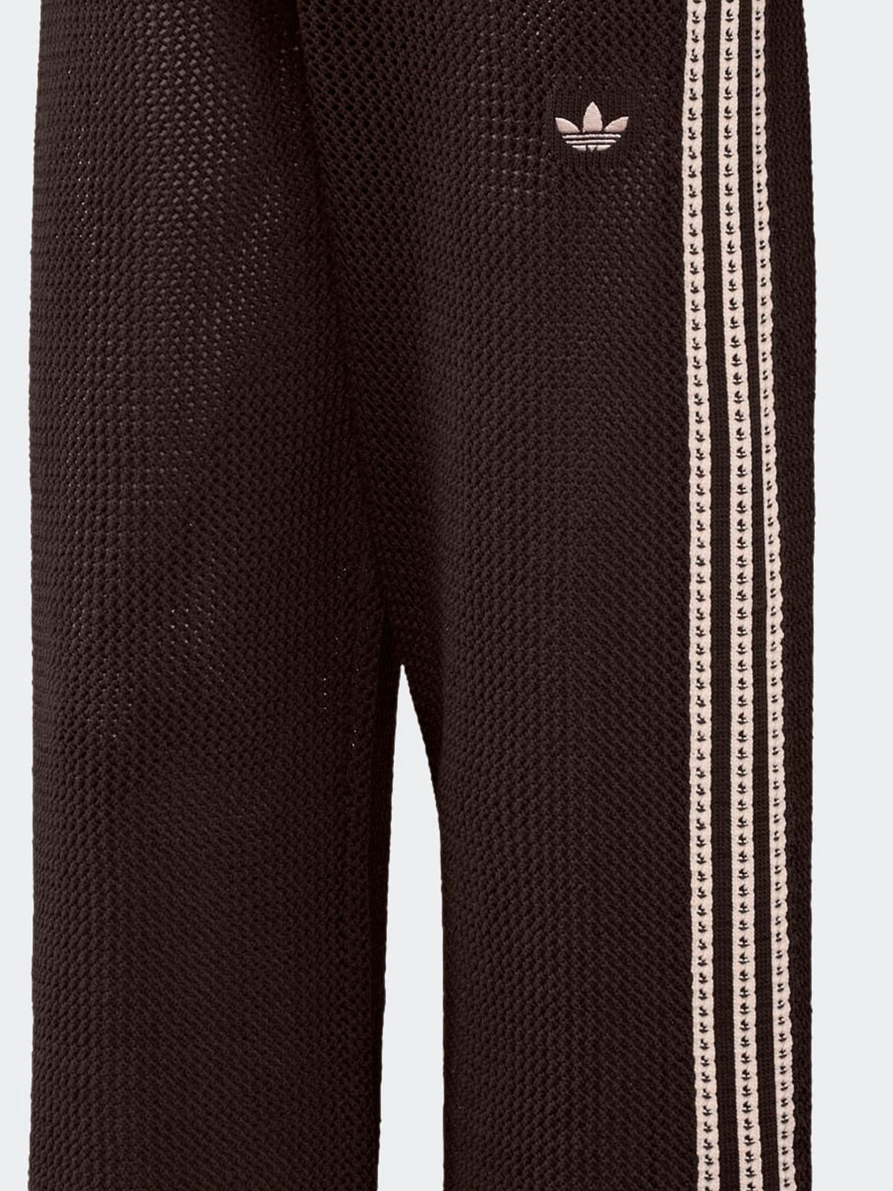 Buy adidas Originals Brown Knitted Croched Firebird Trousers from