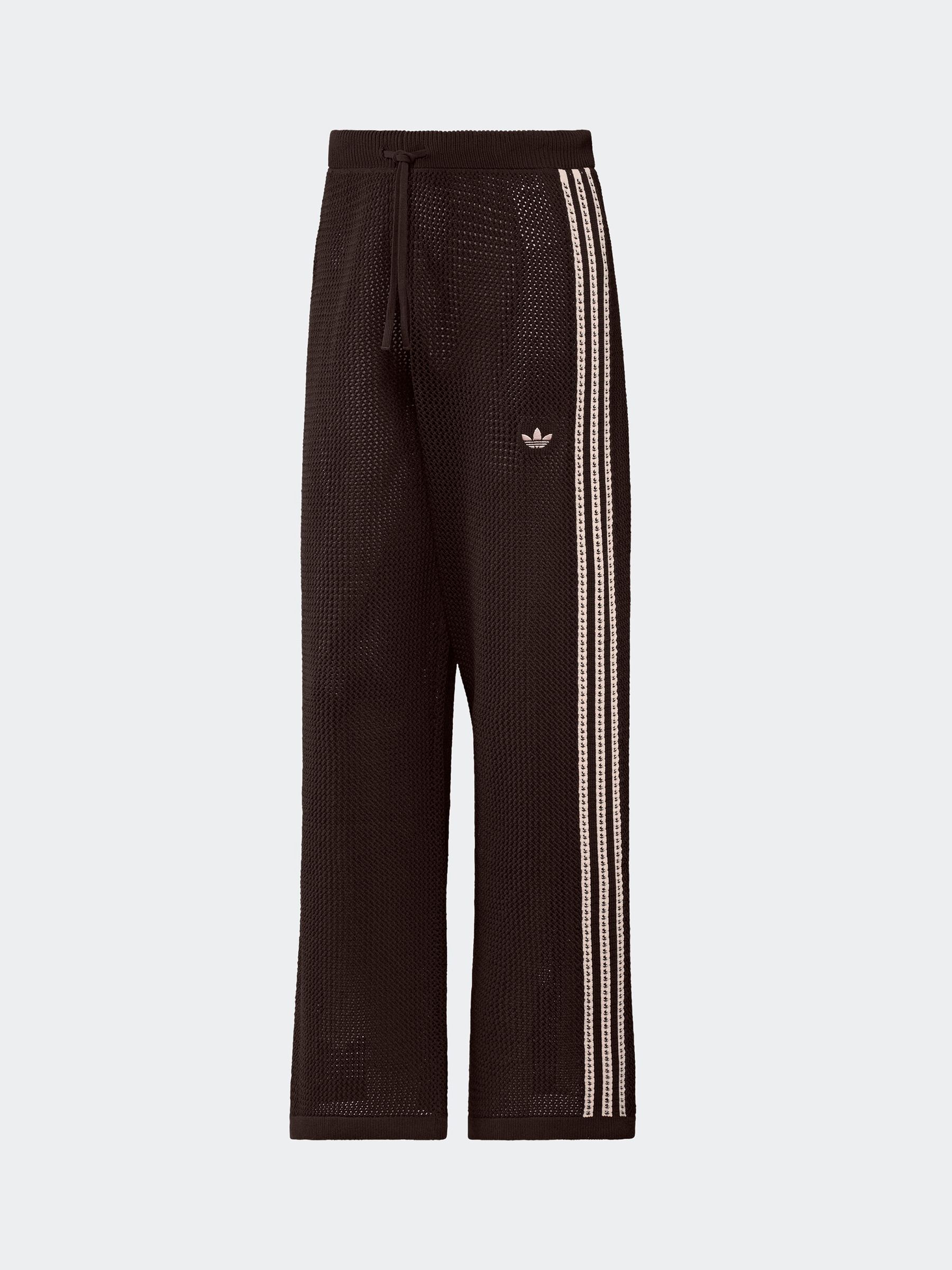 Buy adidas Originals Brown Knitted Croched Firebird Trousers from