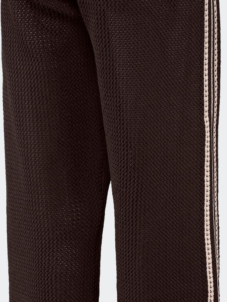 adidas Originals Brown Knitted Croched Firebird Trousers - Image 7 of 7 adidas Originals Brown Knitted Croched Firebird Trousers - Image 7 of 7