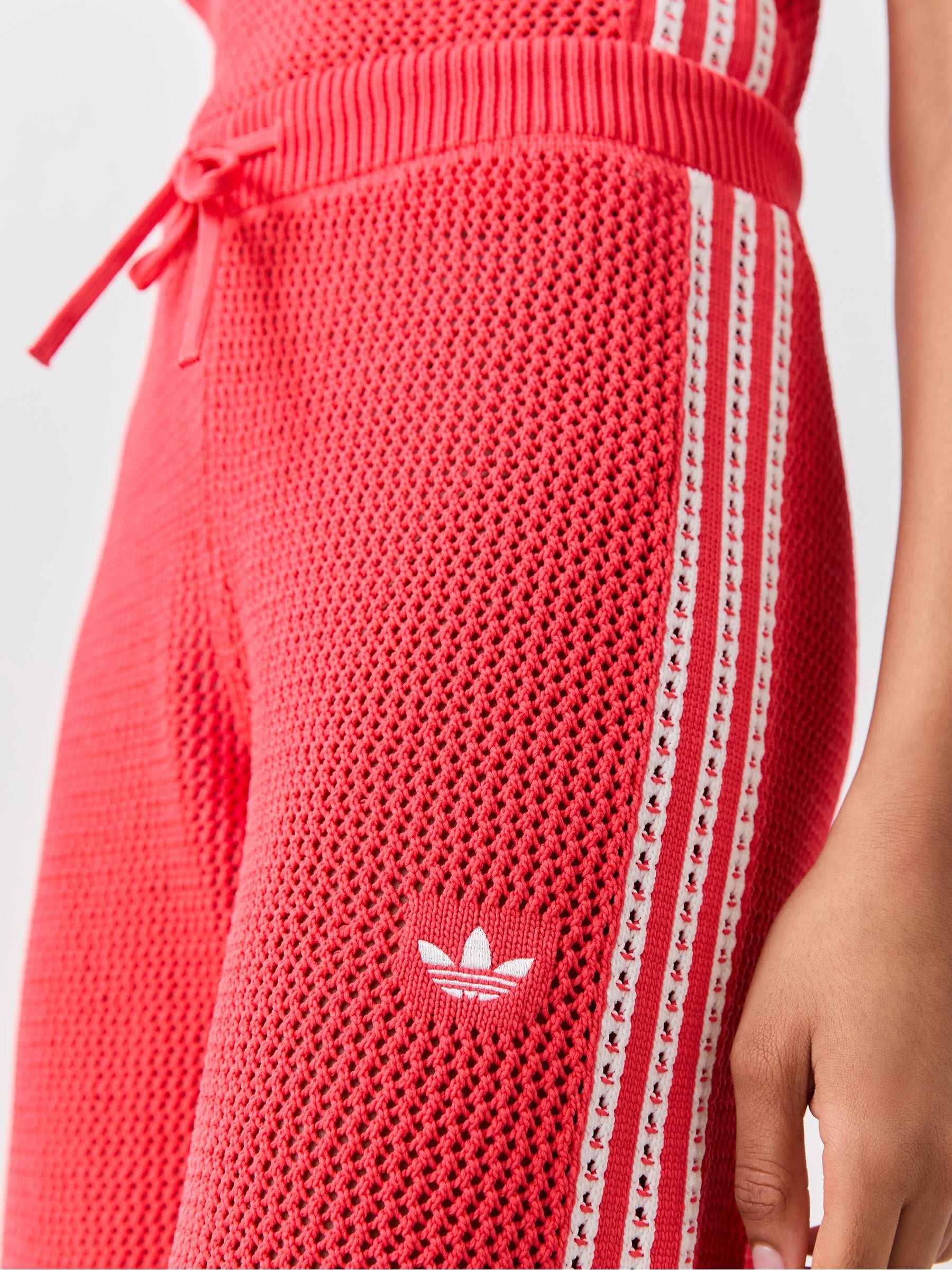 Buy adidas Originals Red Knitted Croched Firebird Trousers from