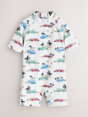 Alb - Costum de baie întreg cu protecție solară Cath Kidston (3luni -7ani) - Imaginea 1 din 4