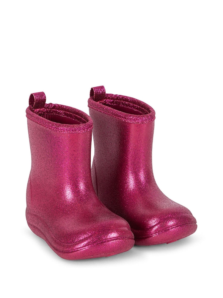 Konges Sløjd Pink Luc Lightweight Glitter Rain Boots - Image 4 of 4 Konges Sløjd Pink Luc Lightweight Glitter Rain Boots - Image 4 of 4