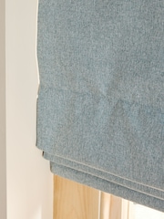 Blue Ready Made Blackout and Thermal Soft Marl Roman Blinds - Image 4 of 8