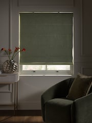 Green Ready Made Blackout and Thermal Soft Marl Roman Blinds - Image 3 of 8
