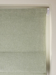 Green Ready Made Blackout and Thermal Soft Marl Roman Blinds - Image 7 of 8