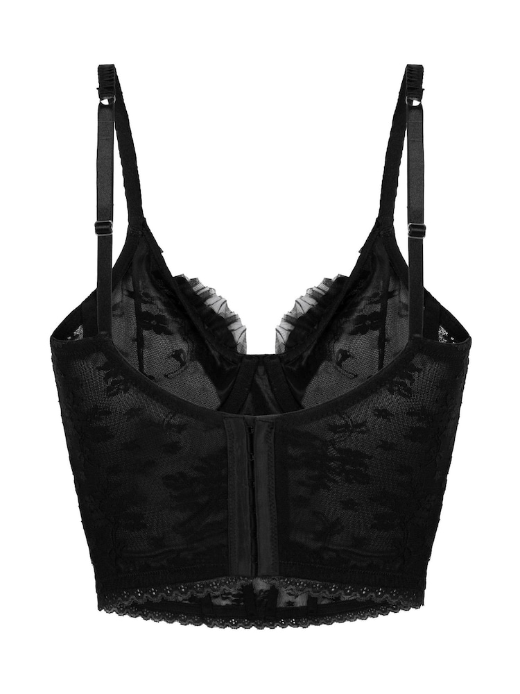 Hunkemöller Darcy Non Padded Underwired Longline Black Bra - Image 6 of 6 Hunkemöller Darcy Non Padded Underwired Longline Black Bra - Image 6 of 6