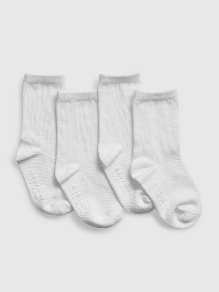 Gap White Crew Socks 4 Pack - Image 1 of 1