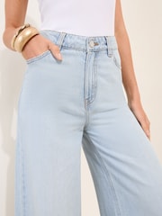 Friends Like These Light Blue Wide Leg Palazzo Denim Jeans - Image 3 of 4
