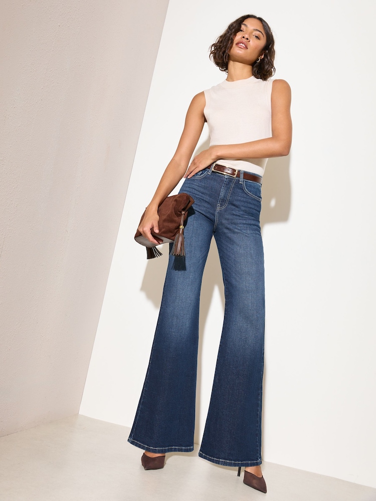 Friends Like These Ausgestellte Denim-Jeans mit hohem Bund - Bild 1 von 5