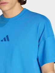 adidas Blue ALL SZN T-Shirt - Image 4 of 6