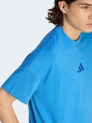 adidas Blue ALL SZN T-Shirt - Image 5 of 6
