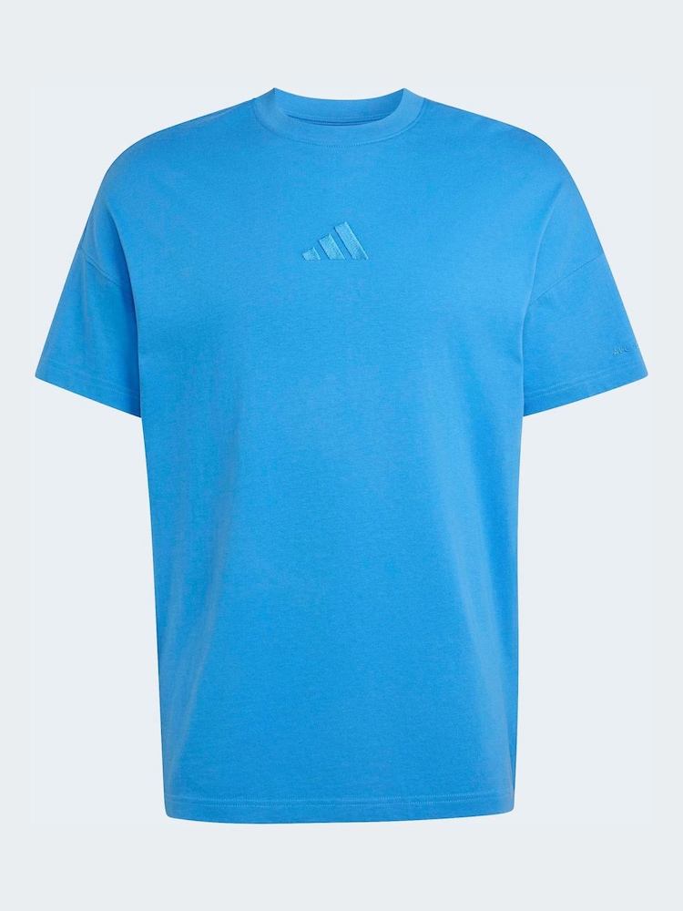 adidas Blue ALL SZN T-Shirt - Image 6 of 6 adidas Blue ALL SZN T-Shirt - Image 6 of 6