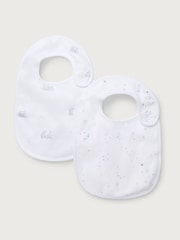 The White Company Organic Cotton Penguin Whit Bib 2 Pack - Imagem 1 de 1