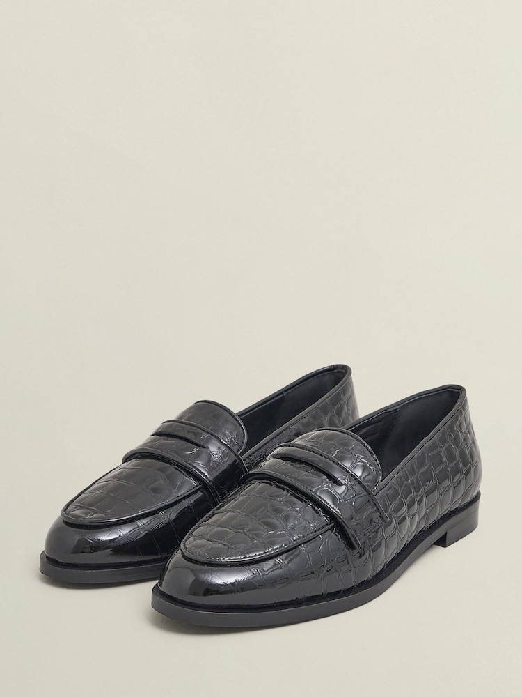 Hobbs Black Lillian Loafers - Image 2 of 3 Hobbs Black Lillian Loafers - Image 2 of 3