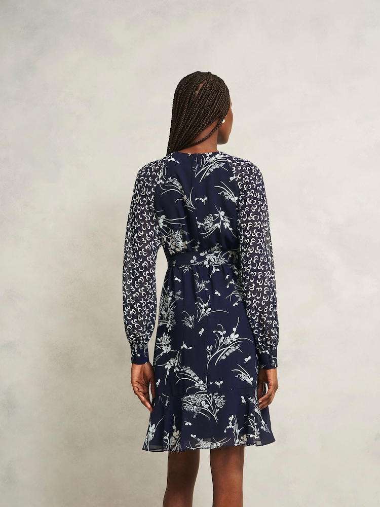 Hobbs Midnight Navy Blue Rosie Dress - Image 2 of 3 Hobbs Midnight Navy Blue Rosie Dress - Image 2 of 3