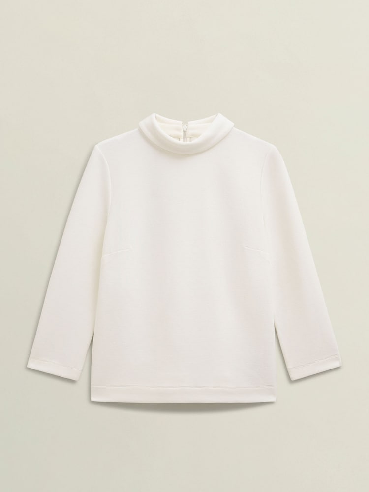 Hobbs Ivory Nina Satin Blouse - Image 1 of 3 Hobbs Ivory Nina Satin Blouse - Image 1 of 3