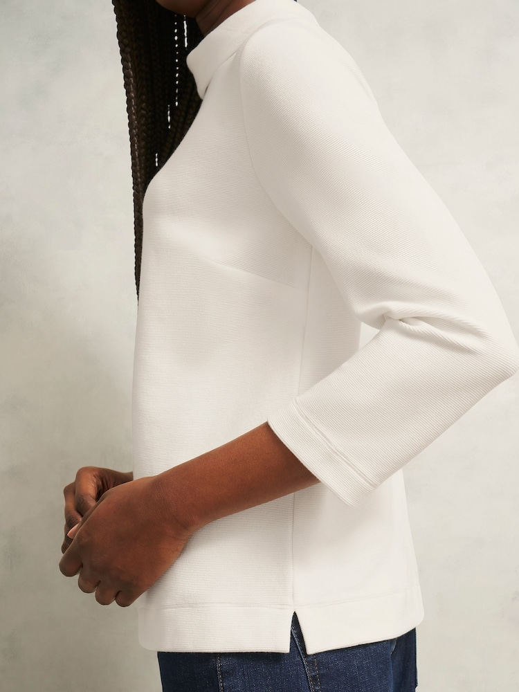 Hobbs Ivory Nina Satin Blouse - Image 3 of 3 Hobbs Ivory Nina Satin Blouse - Image 3 of 3