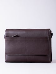 Lakeland Leather Brown Crummock Laptop Messenger Bag - Image 1 of 7