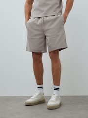 River Island Grey Regular Fit Scuba Shorts - Image 1 of 4