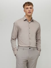 River Island Muscle Fit Tech Stretch Shirt - Bild 1 von 4
