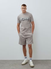 River Island Grey Slim Fit Scuba MCM T-Shirt - Image 2 of 4