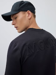 River Island Black Slim Fit Scuba MCM T-Shirt - Image 4 of 4