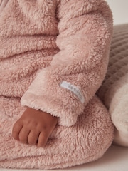 The White Company Pink Fleece Romper - Image 4 of 6