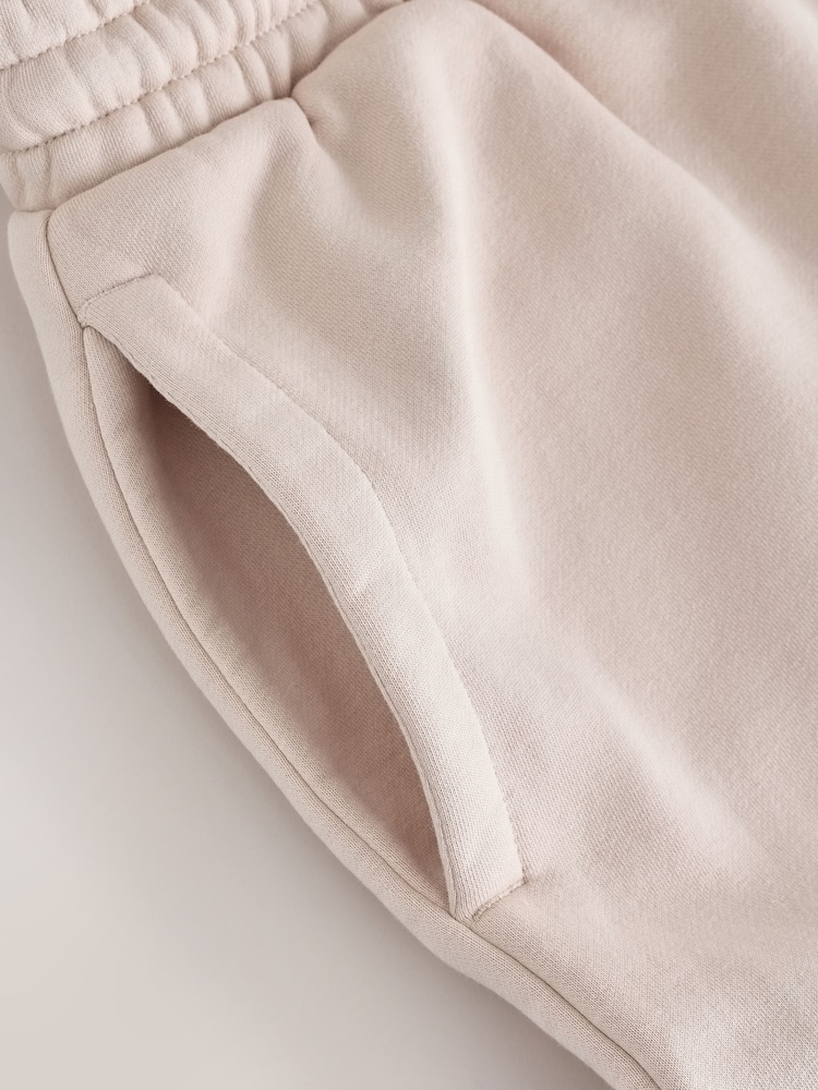 Ecru White Straight Fit Brushback Joggers - Image 8 of 8
