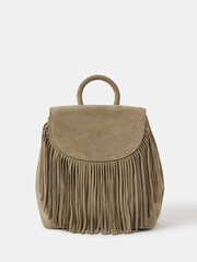 Accessorize Leather Fringe Backpack - Slika 1 iz 4