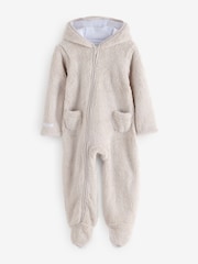 The White Company Fleece Natural Romper - Slika 3 iz 3